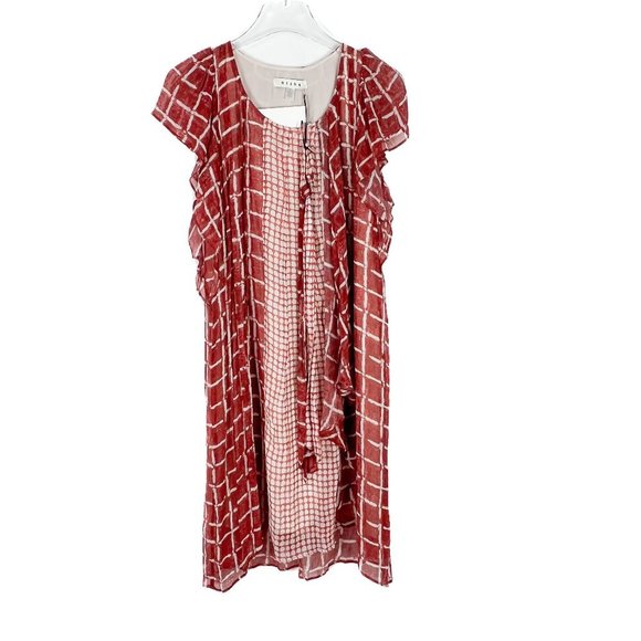 NWT Anthropologie Hiche Emery Ruffled Dress Shift Size Small S NEW N2109 - Picture 2 of 13